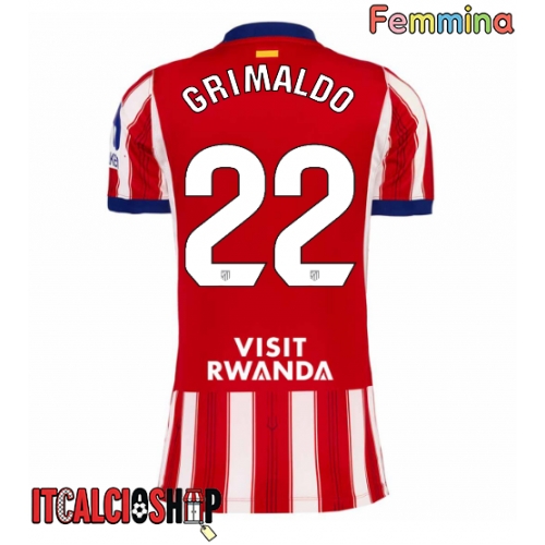 Atletico Madrid Alejandro Grimaldo #22 Prima Maglia Femmina 2026-27 Manica Corta